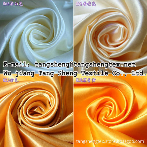 100 Recycled PET polyester stretch satin fabric/printed satin fabric